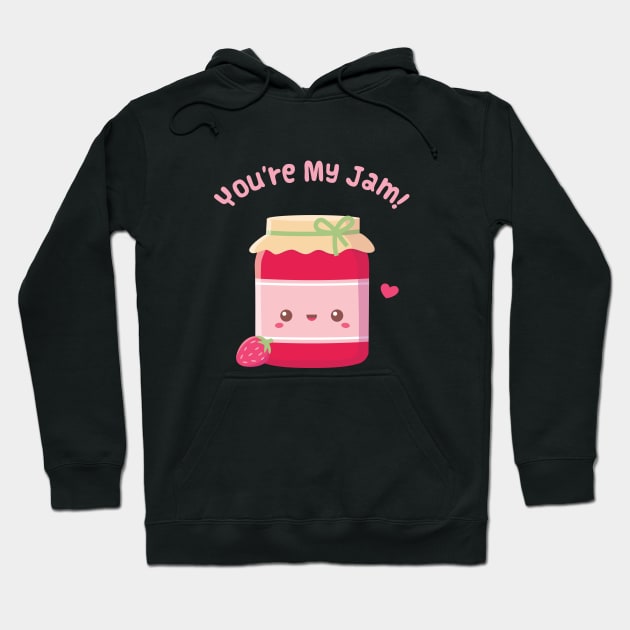 You Are My Jam, Strawberry Jam Bottle Hoodie by rustydoodle